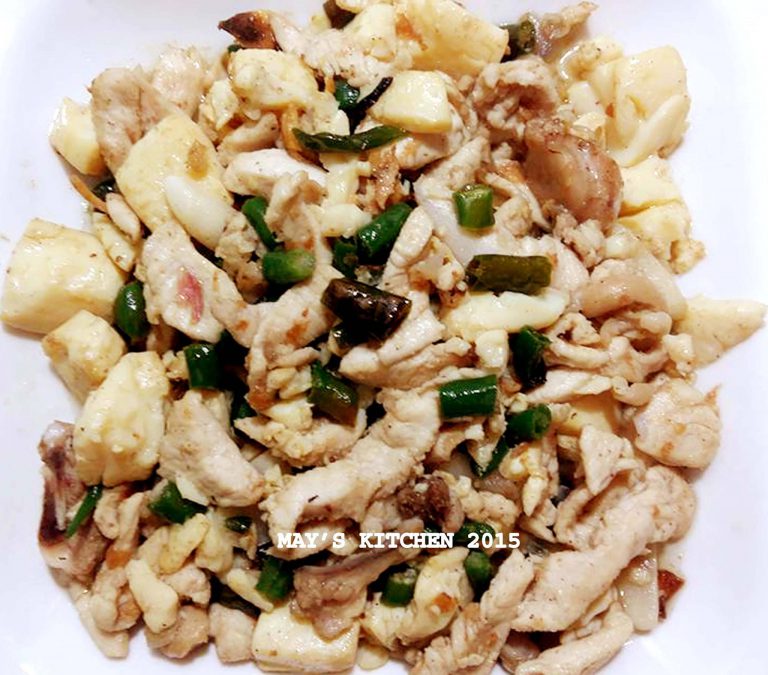 Tumis Ayam Tofu Cabe Hijau by Chen May Liang