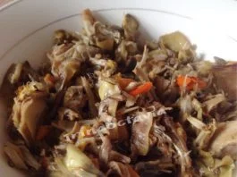 Tumis Pedas Jantung Pisang by Irina Octavia