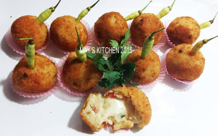 Kroket Nasi Sosis Mozarella by Chen May Liang Kroket Nasi Sosis Mozarella by Chen May Liang