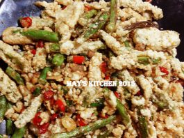 Orak-arik Buncis Goreng Tepung Telur Asin by Chen May Liang