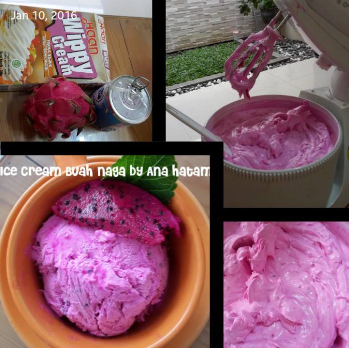 Ice Cream Buah Naga by Ana Hatam Ice Cream Buah Naga by Ana Hatam
