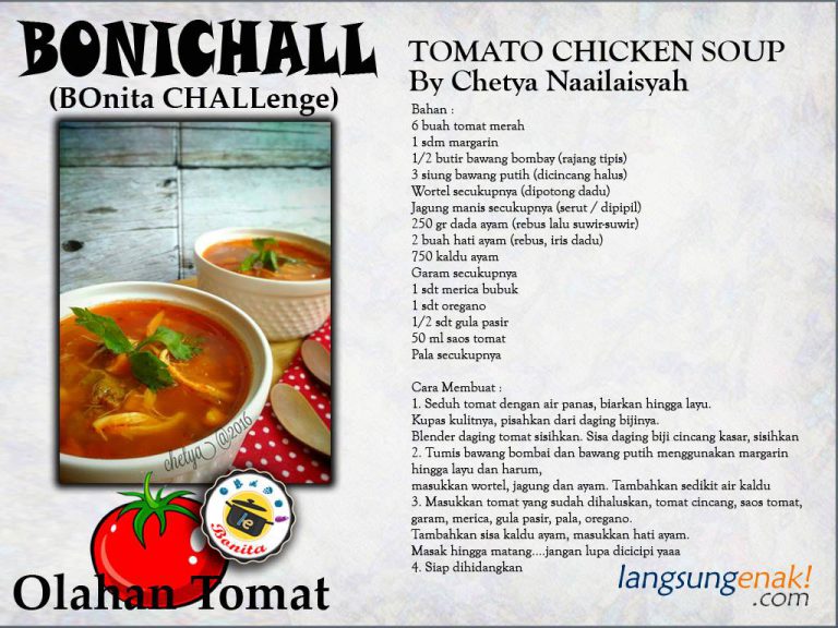 Tomato Chicken Soup  By Chetya Naailaisyah
