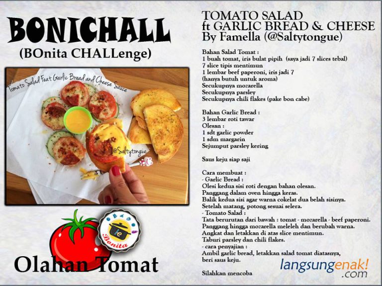 Tomato Salad Ft Garlic Bread Cheese By Fa Mella