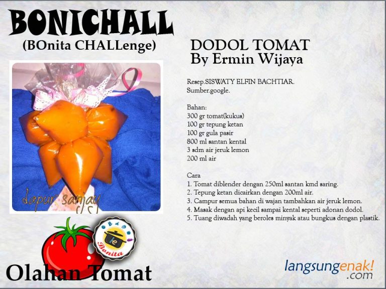 resep Dodol Tomat by Ermin Wijaya