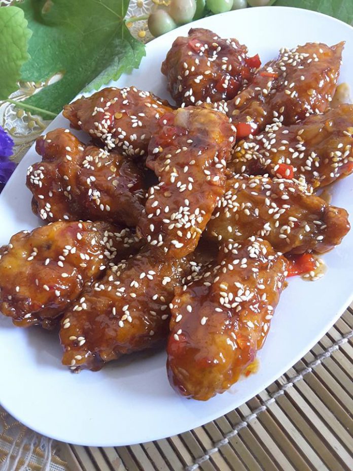 Hot & Spicy Korean Chicken Wings by Kristina Maria