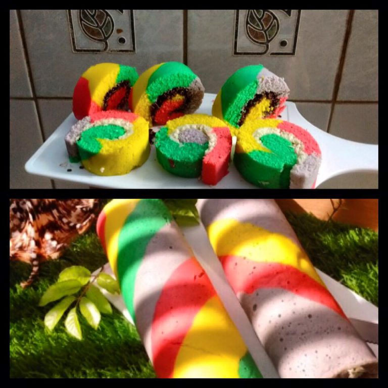Rainbow Cake Gulung by Vivi Hartono