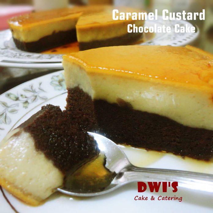 Caramel Custard Chocolate Cake by Dwi SR Caramel Custard Chocolate Cake by Dwi SR