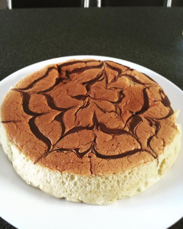 Marble Butter Sponge Cake (metode Tang Mian) by Entin Sutini