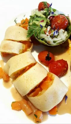 Iga Bakar Oles Kurma Sirup dan Saus Beschamel Tomat by Doni Kusumah 4