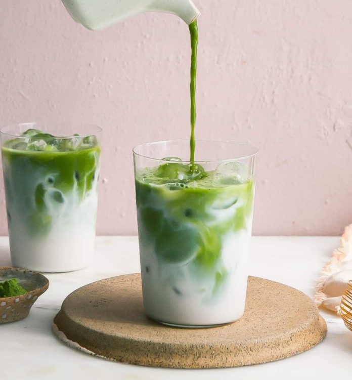 Iced Green Tea Latte by Uniqee Picillaa Prameswarii