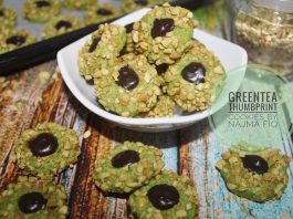 Greentea Thumbrint Cookies by Najma Fiq