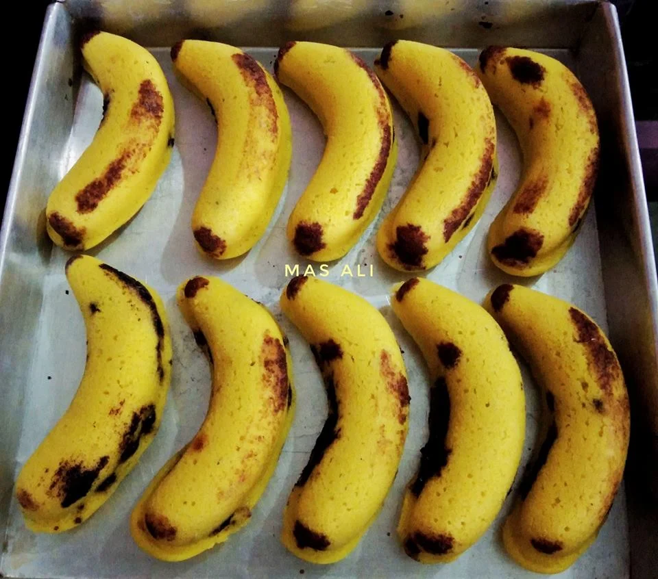 banana cake kukus
