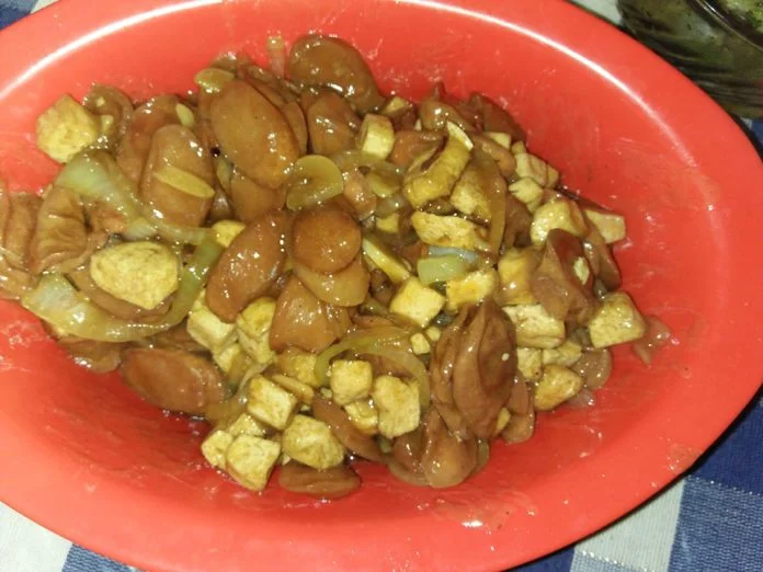 Sosis Tahu Saos Tiram by Chacha Marcha Sosis Tahu Saos Tiram by Chacha Marcha