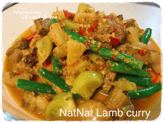 NatNat Lamb Curry (NatNat kari daging domba) by Talia Noelle Ayume