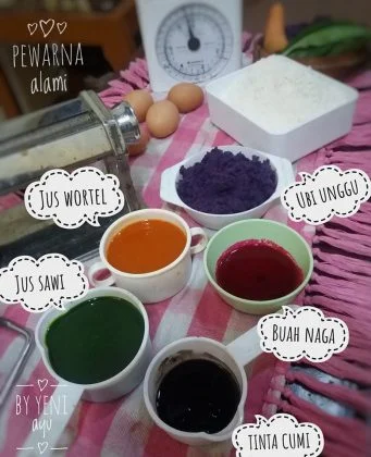 DaripaMie homemade warna-warni by Yeni Ayuda makan mie instan,lebih baik bikin mie sendiri, Seneng makannya Sehat bonusnya. 2