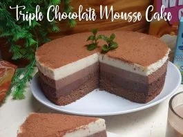 Triple Chocolate Mousse Cake by Wetma Wiza