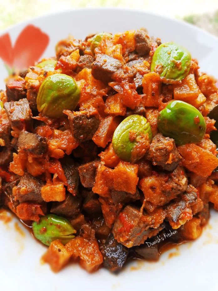 SAMBAL GORENG ATI & KENTANG by Dianish's Kitchen