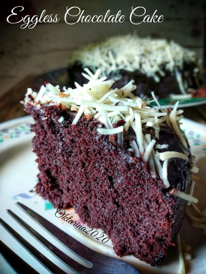 Eggless chocolate Cake by Oktarina Ummu Fatih Eggless chocolate Cake by Oktarina Ummu Fatih