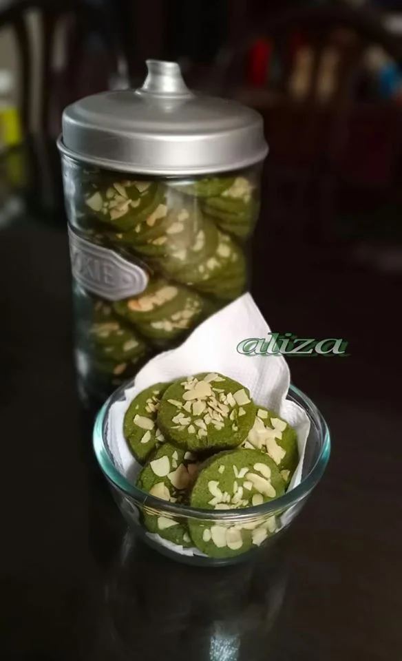 Green Tea Almond Cookies by Aliza Adam