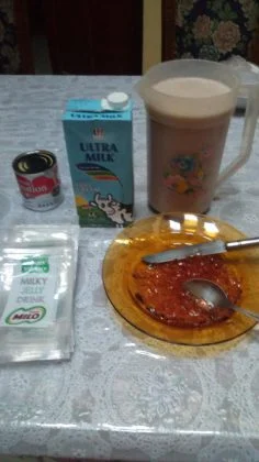 bahan MILKY JELLY DRINK MILO by Rosna Yuliansari