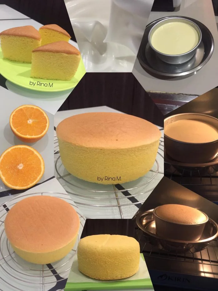 Orange Ogura Cotton Cake by Rina M Orange Ogura Cotton Cake by Rina M