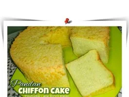 CHIFFON CAKE PANDAN TANPA PENGEMBANG - SUPER LEMBUT