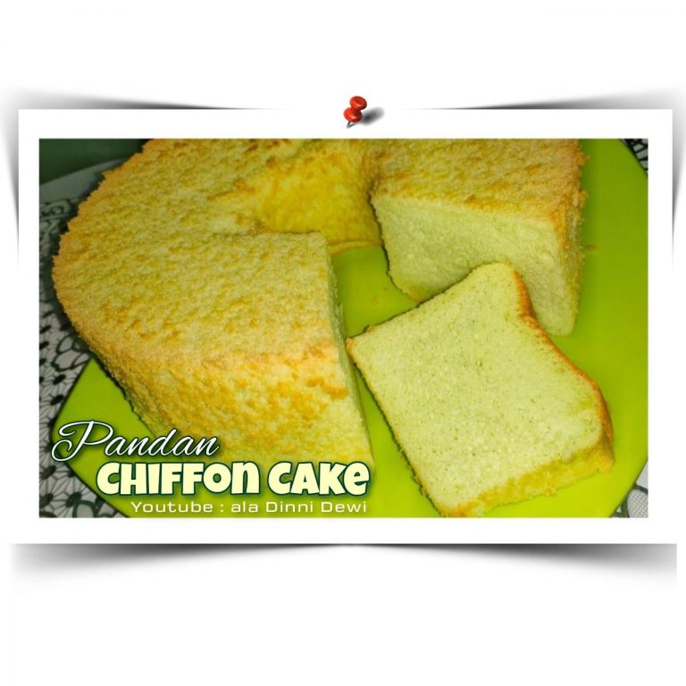 CHIFFON CAKE PANDAN TANPA PENGEMBANG – SUPER LEMBUT