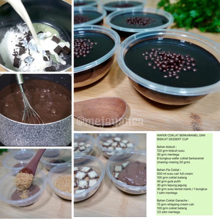 IDE JUALAN TER UPDATE WAFER COKLAT BERKARAMEL DAN BISKUIT DESSERT CUP
