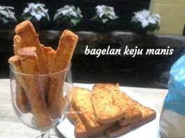 Memanfaatkan roti tawar Bagelan keju manis by Auntiec Auntiec