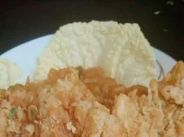 lauk anak simple Sawi putih krispy by Nanda Sukesi