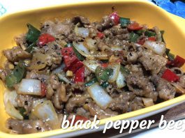 masakan kilat Daging sapi masak lada hitam by Auntiec Auntiec