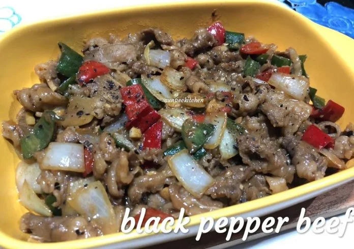 masakan kilat Daging sapi masak lada hitam by Auntiec Auntiec masakan kilat Daging sapi masak lada hitam by Auntiec Auntiec