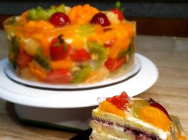 perfect !!! BEAUTIFUL FRUITY JELLY CHEESECAKE by Fentania Mak