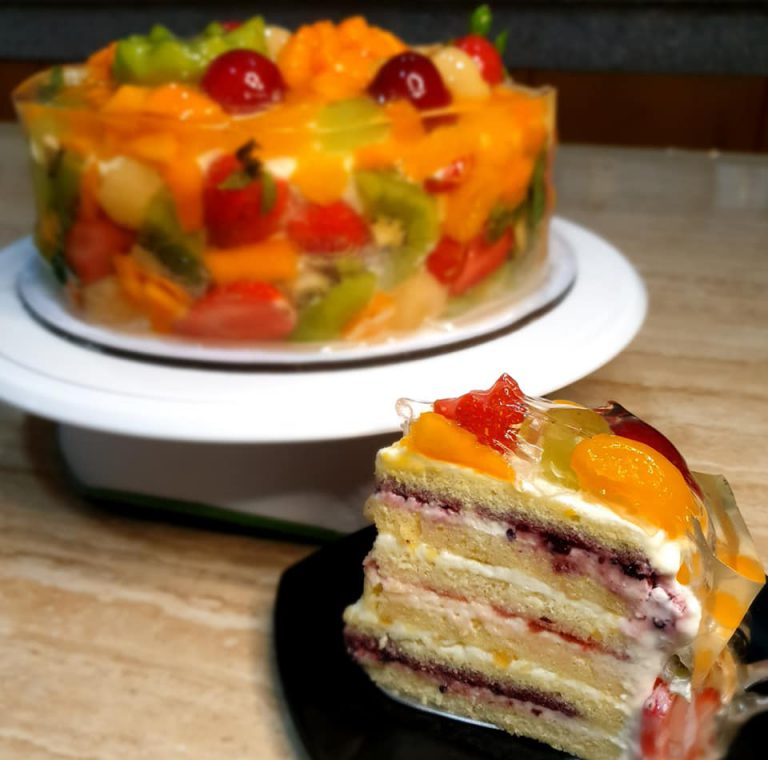 perfect !!! BEAUTIFUL FRUITY JELLY CHEESECAKE by Fentania Mak