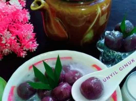 takjil buat buka puasa Jenang Grendul Ubi Ungu by Annansya Aina