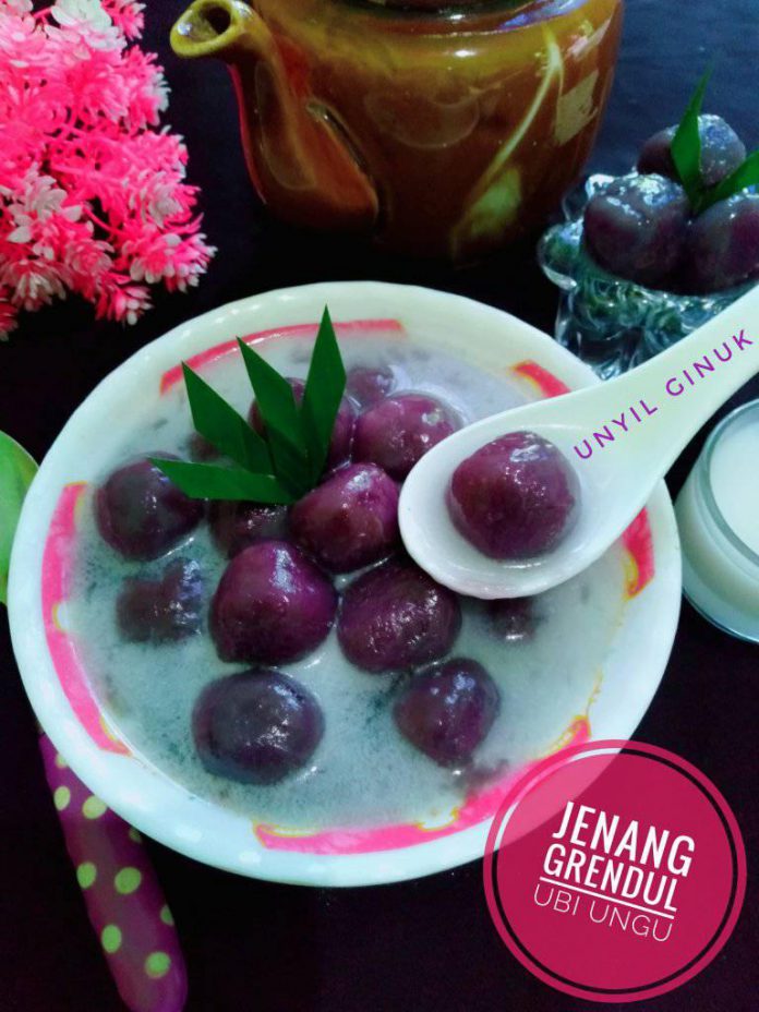 takjil buat buka puasa Jenang Grendul Ubi Ungu by Annansya Aina