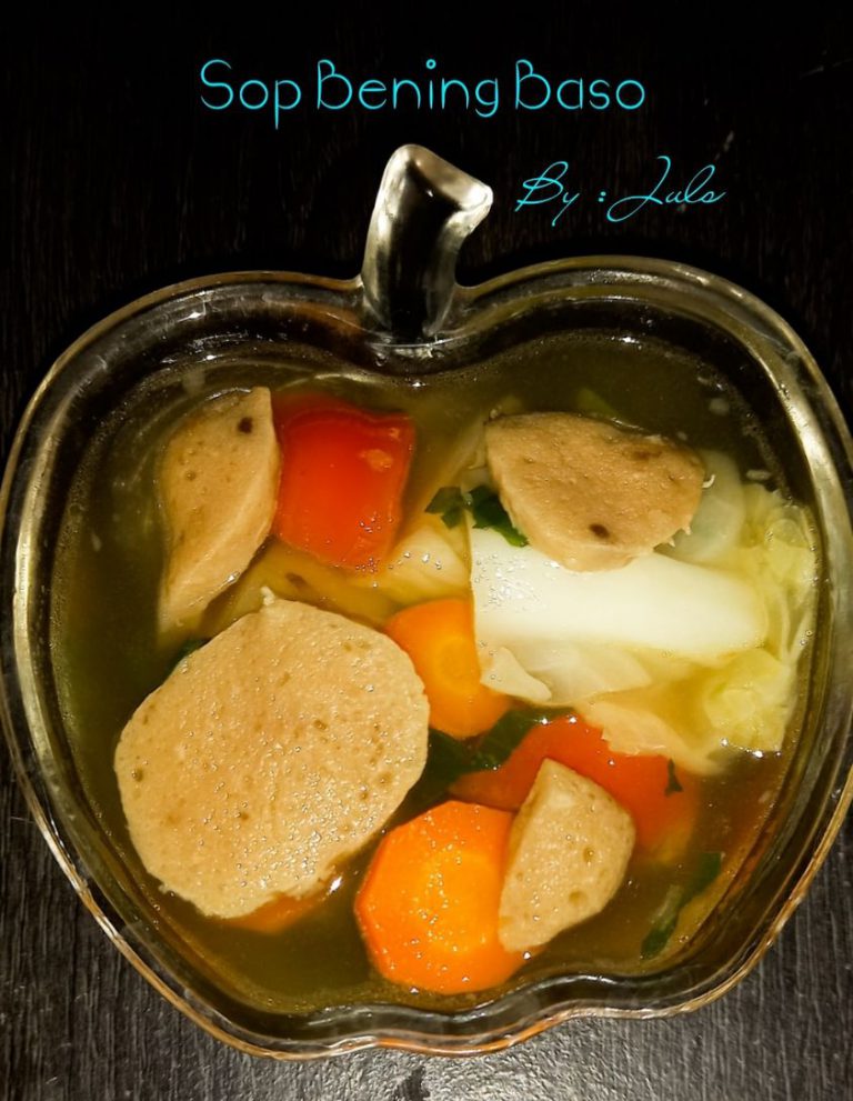 kreasi tanpa santan hari ini SOP BENING BAKSO by Julie Darwis
