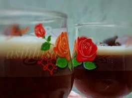 kudapan menu buka puasa Puding coklat vla vanila by Asih Hisa 1