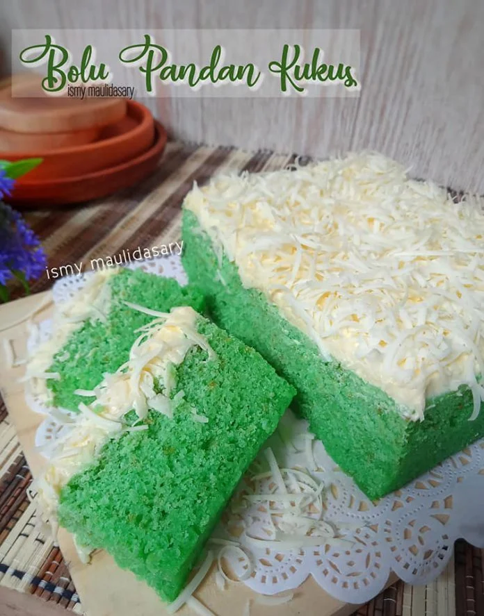 cocok untuk cemilan sore hari Bolu Pandan Kukus by Ismy Maulidasary