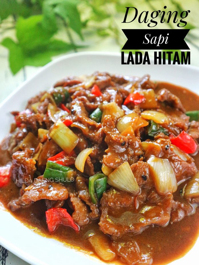 menu favorit keluarga di rumah daging sapi lada hitam by Hilda Daeng Shulo