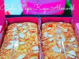 Bolu Tape Keju Almond by Endang Cukitri
