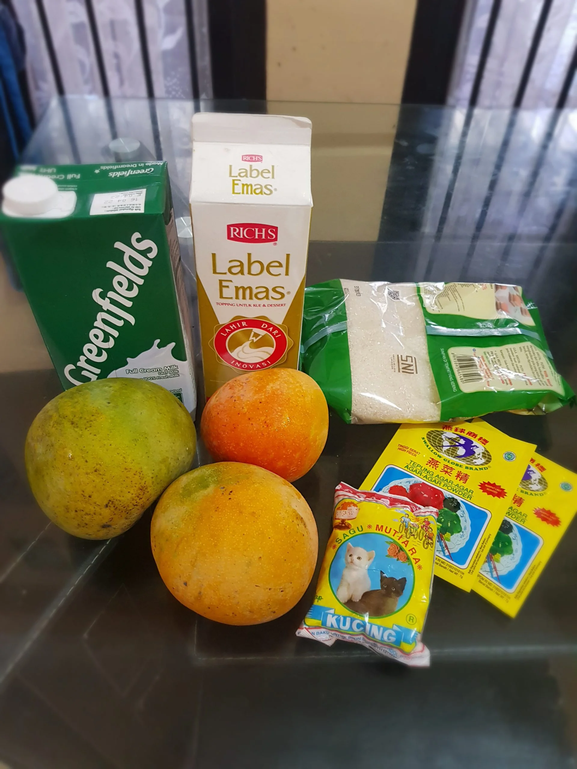 bahan Puding Mangga Sago