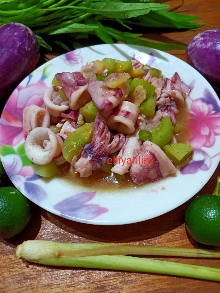 masakan hari ini Tumis cumi segar by Elliyah Lim