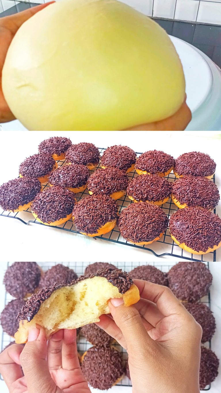 Donat super empuk, no kentang, no susu, no pelembut by Diefar