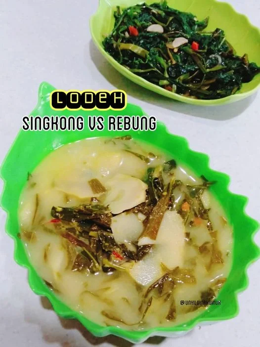 menu hari ini Lodeh Daun Singkong Vs Rebung by Annansya Aina