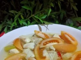 menu hari ini, Sup fillet ikan kerapu segar