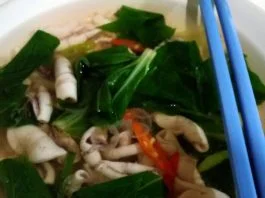 Menu sahur dadakan Sup cumi segar by Elliyah Lim