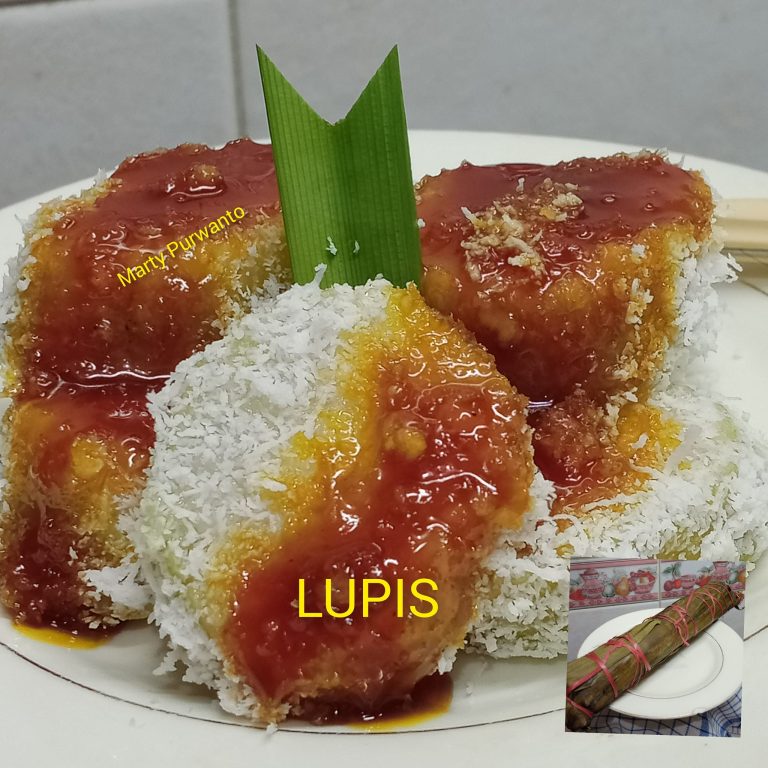 resep LUPIS ketan enak Camilan jadul