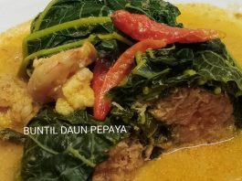menu kesukaan keluarga BUNTIL DAUN PEPAYA by Marty Purwanto