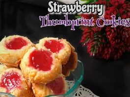 resep kue kering Strawberry Thumbprint Cookies by Ismy Maulidasary